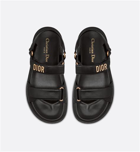 men's Dior label leather slides